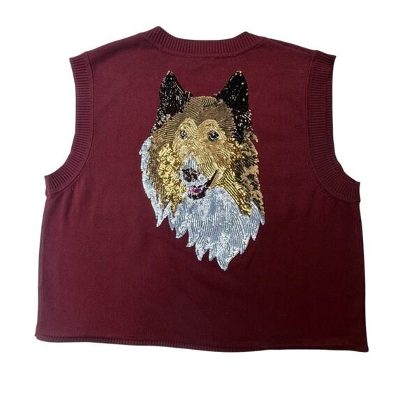 Texas A&M Aggies Reveille Sequin Sweater Vest Whoop Game Day Size M - Picture 2 of 10